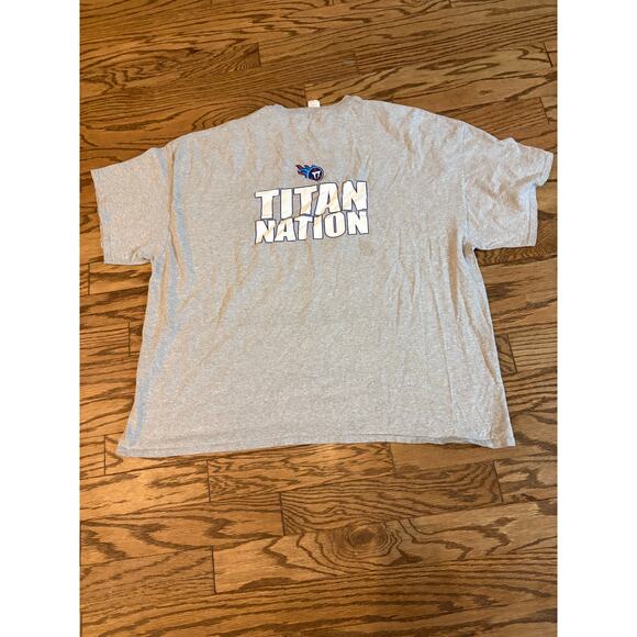 Men's 4XL Tennessee Titans Gildan Heather Gray Titan Nation Logo T-Shirt GUC - Picture 5 of 7